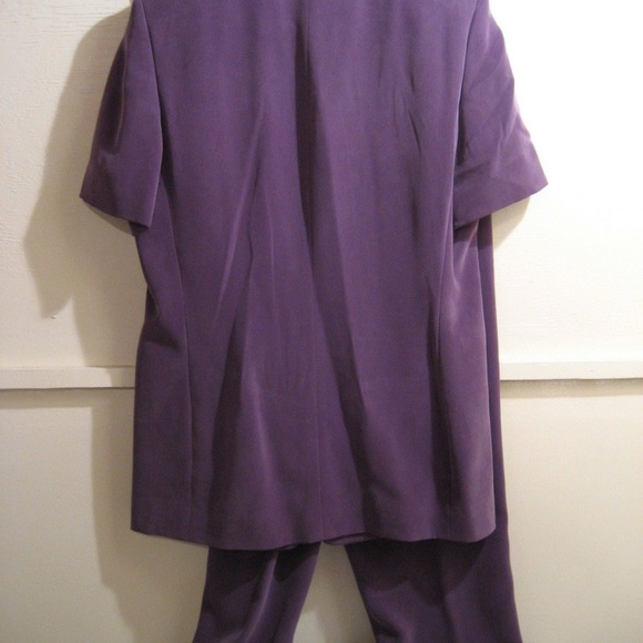 CHAUS petite silk pant suit, womens size 8 - Picture 5 of 8